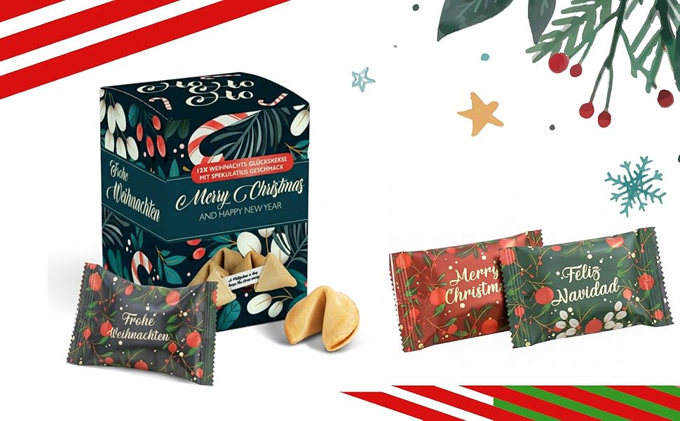 Grafikdesignelemente zum Thema Urlaub mit Weihnachtsschmuck, Sternen, Tannenzweigen und roten Bandakzenten auf weißem Hintergrund.