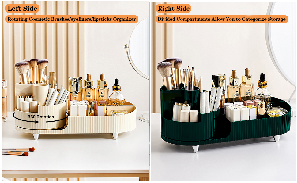 360° Rotation Organizer & Large Capacity