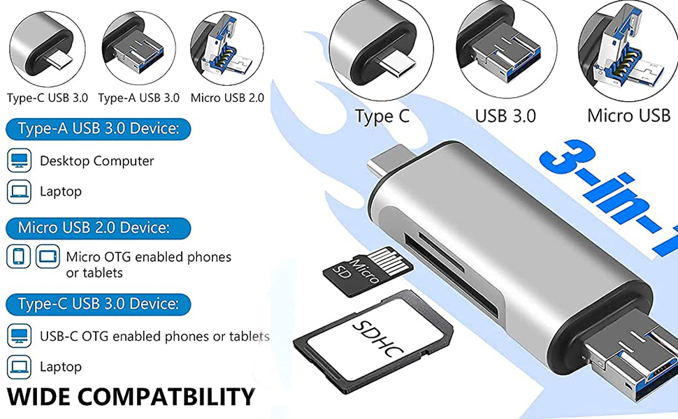3 IN 1 CARD READER