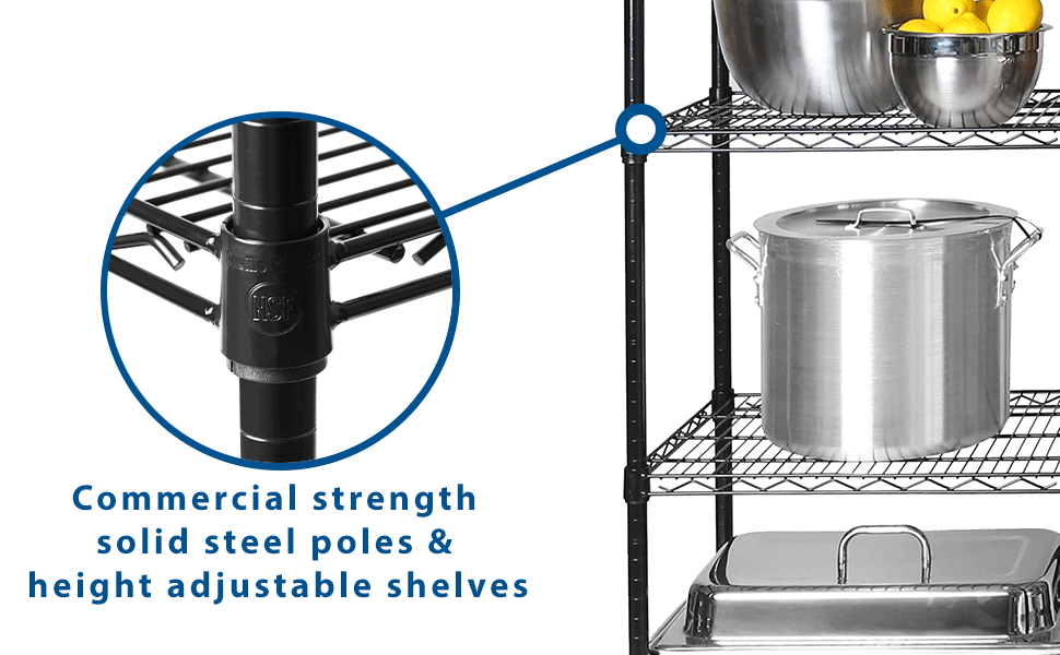 mobile rolling steel wire shelving shefl chrome plated commercial ultra durable NSF wire Shelf