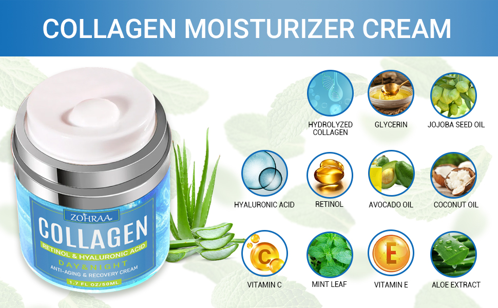 Face Moisturizer Collagen Cream Anti Aging Neck and