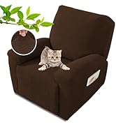 XINEAGE 4 Pieces Recliner Cover Stretch Jacquard Recliner Chair Covers Newest Design Soft Recline...