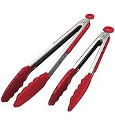 Collection of red kitchen or craft tools with scissor-like design, shown from multiple angles displaying different functional positions.
