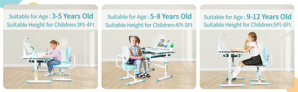 kids desk and chair set 5-8 year old