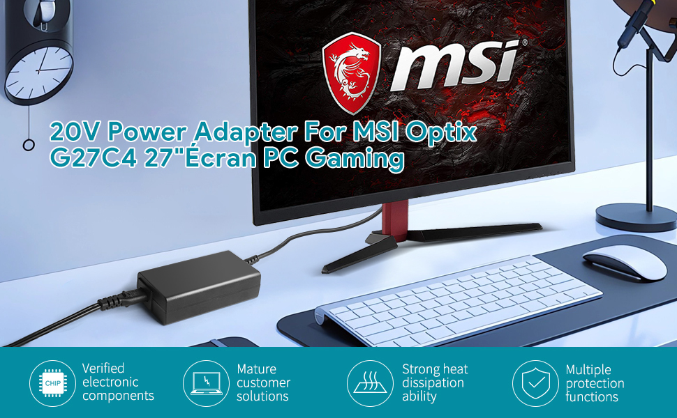 TAIFU 20V Power Adapter Charger MSI Optix G24C4 G27C4 3CA9