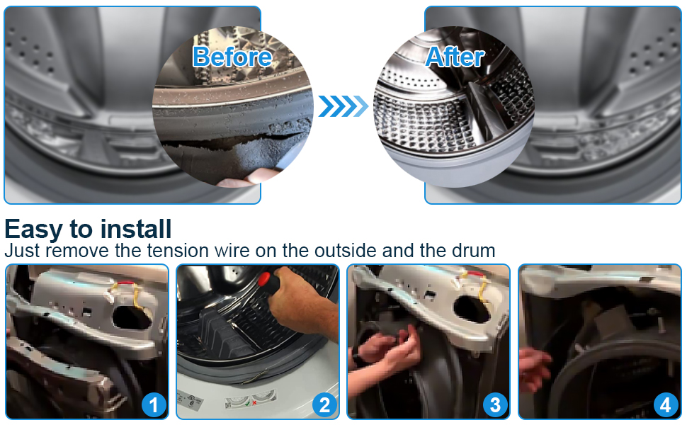 Upgraded DC9718094B Washer Door Seal Gasket Replacement