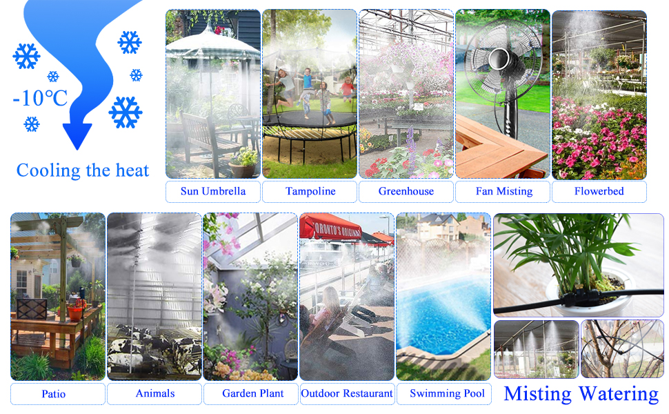Hylaea Misters for Outside Patio, Misting Cooling System