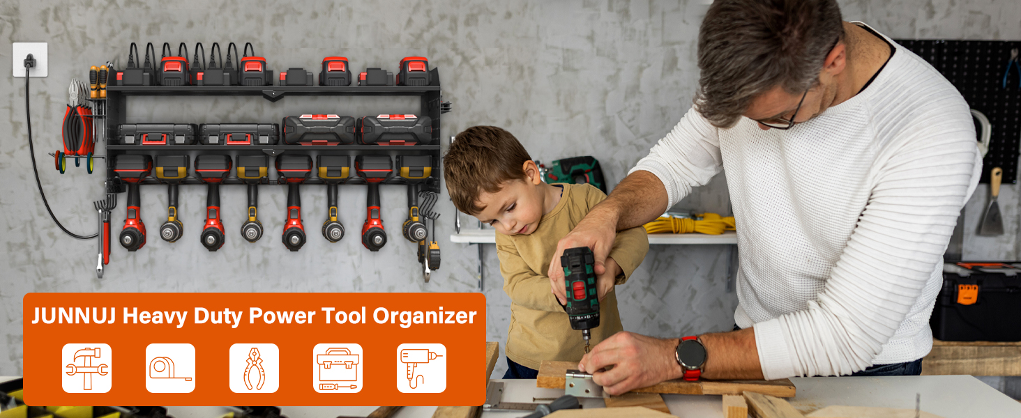 Large Pegboard Power Tool Organizer