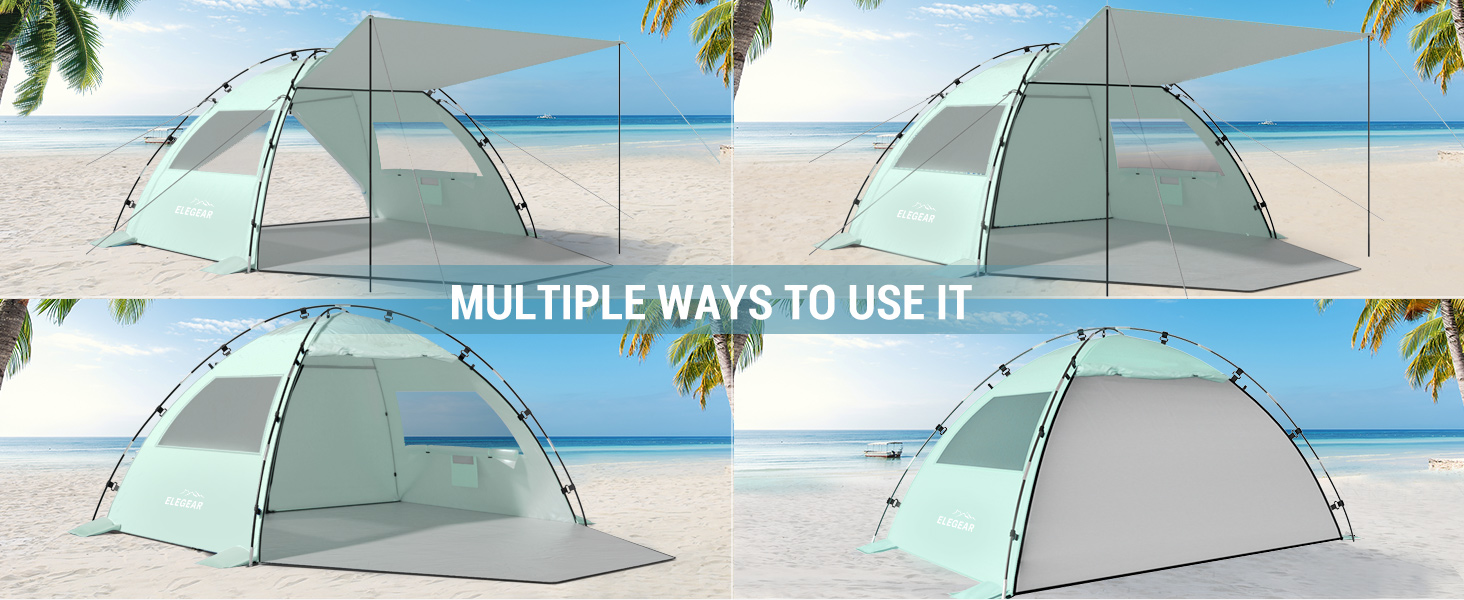 Beach Tent Sun Shelter with Canopy