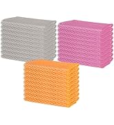 24 Pcs Dish Wash Mesh Cloth, Dish Washing Net, Multipurpose Non Scratch Dishwashing Rags, Odor Fr...