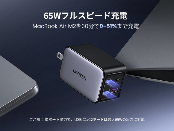 Amazon.co.jp: UGREEN Nexode 65W 急速 充電器【4ポート】USB-C