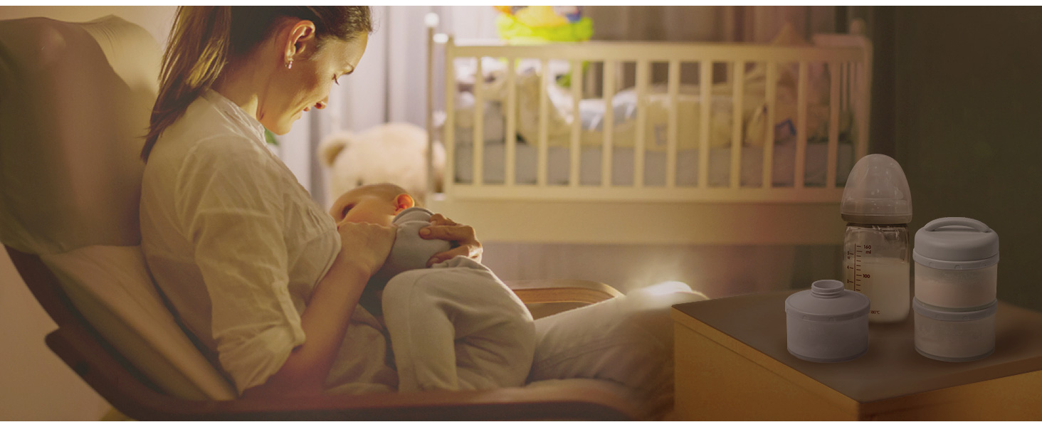 baby formula dispenser easy night time feeding no mess up  convenient