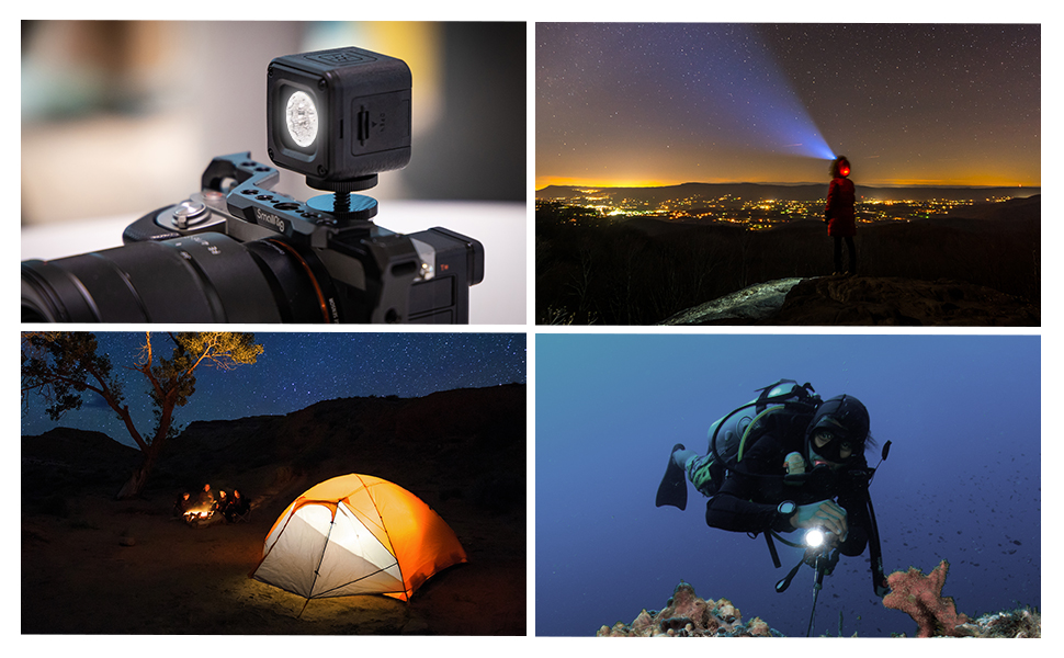 SmallRig Mini LED Video Light, Waterproof Portable Camera Light Kit