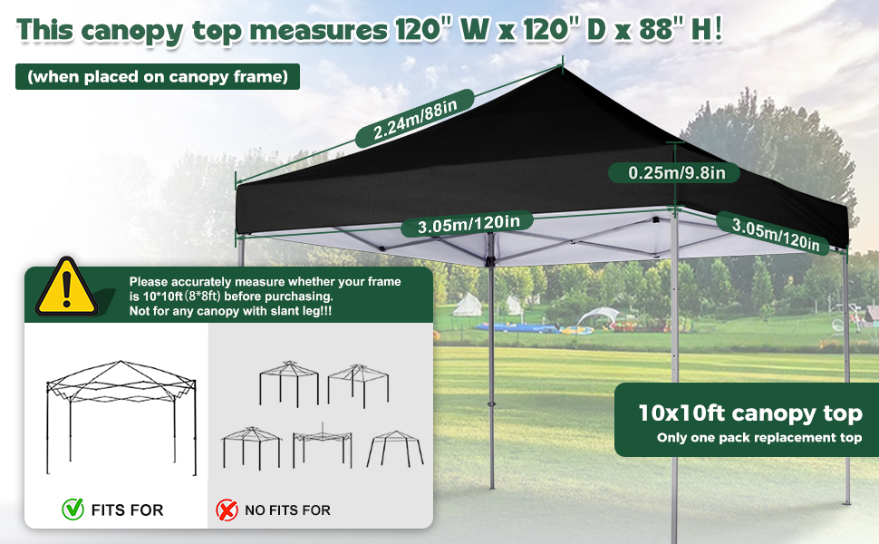 10x10ft Canopy Replacement Top Cover