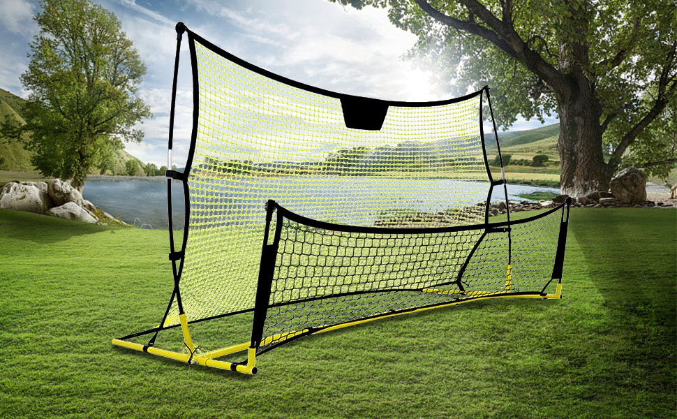 Portable Soccer Rebounder Net Large 2 in 1 Skills