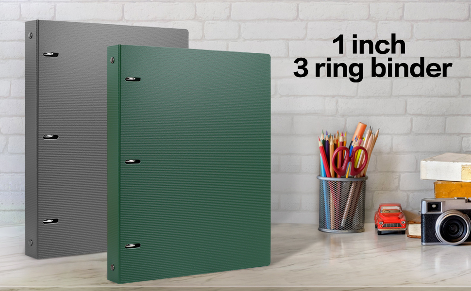 Toplive 3 Ring Binder 1 Inch Heavy Duty Binder Folder