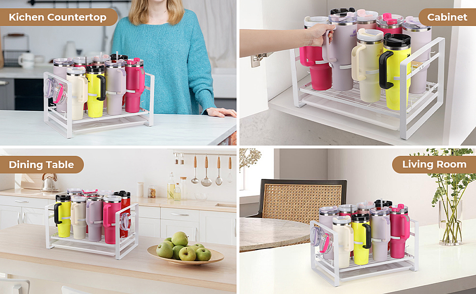 tumbler organizer for kitchen cabinets