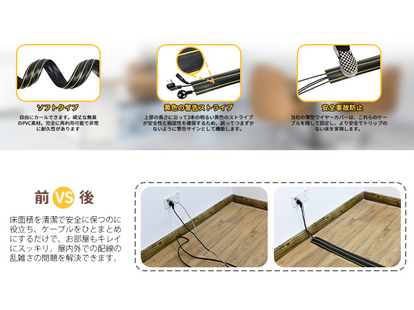 Amazon.co.jp: LOOBANI ケーブルプロテクター 配線カバー