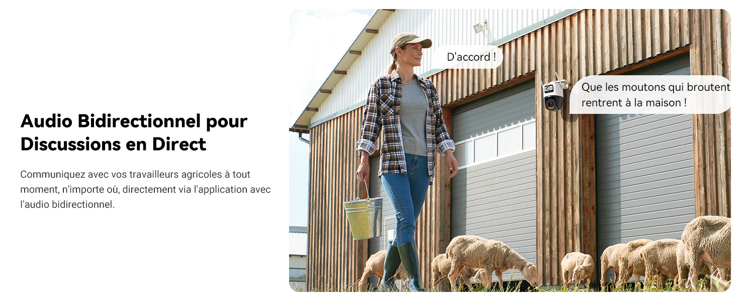 Équiposment Audio Utilisé dans un Ferme en Plein Air Avec du Bétail. Le Produit Semble Être Destiné à Des des Fins de Communication Direte.