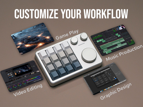 KiiBOOM Cybrix 16 左手キーボード 左手デバイス テンキー Amazon.com: KiiBoom Cybrix 16 VIA Programmable Macro Pad