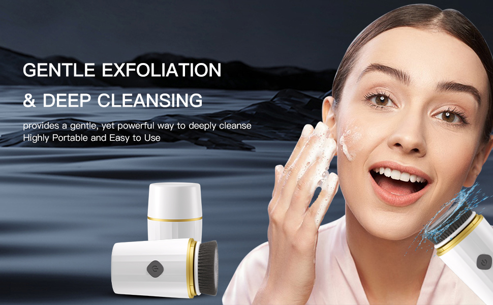 Facial Cleansing Brush Portable Face Scrubber, Electric