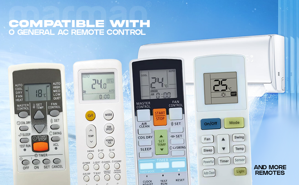 Review Marman® Compatible With O General Ac Remote Asgg18Cgta-B 11 O General Ac Remotes