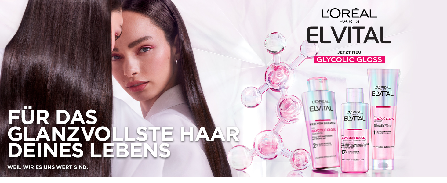 elvital glycolic gloss für die glänzendsten haare deines lebens