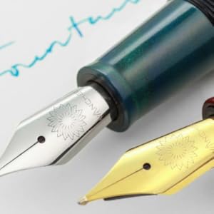 木軸万年筆　ワンチャー製　渓流ニブ　試し書きのみ使用 木軸万年筆 ワンチャー製 渓流ニブ 試し書きのみ使用