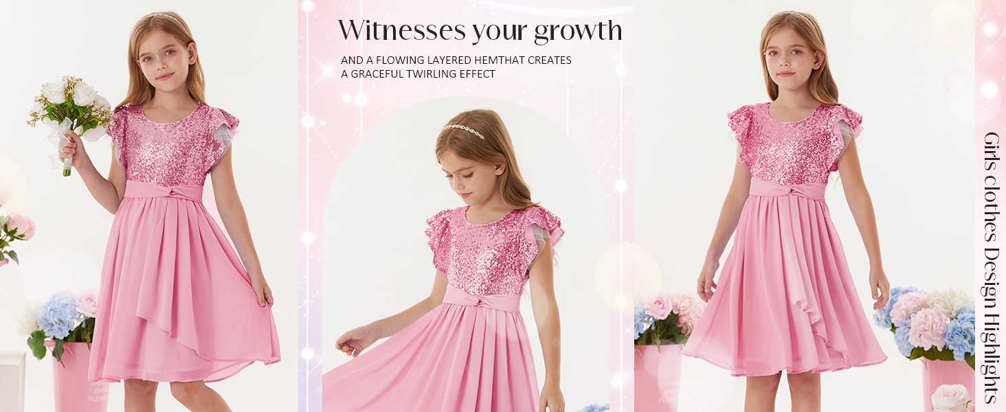 girls pink prom dress