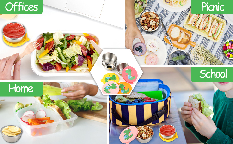 Salad Dressing Container To Go , 6 Pack 1.9oz Stainless