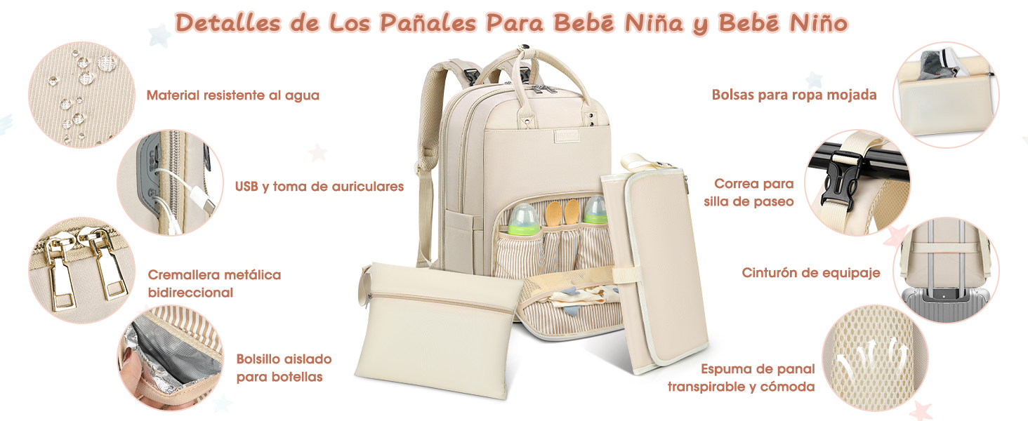 pañaleras para bebe