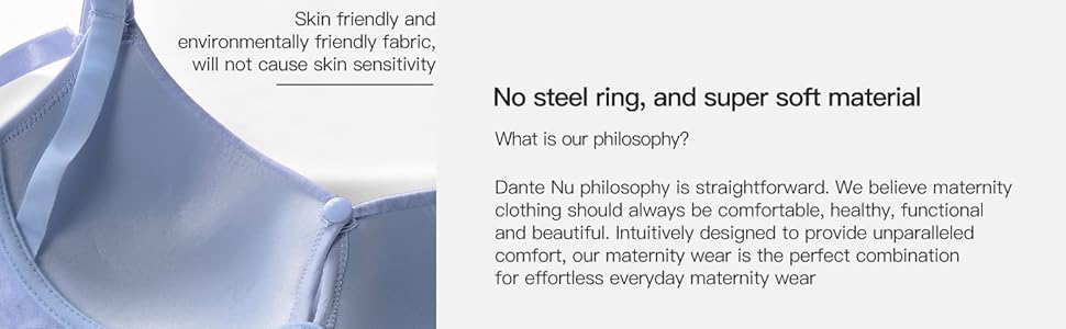 Dante Nu 5PACK Full Bust Nursing Maternity Bras for Pregnant Women