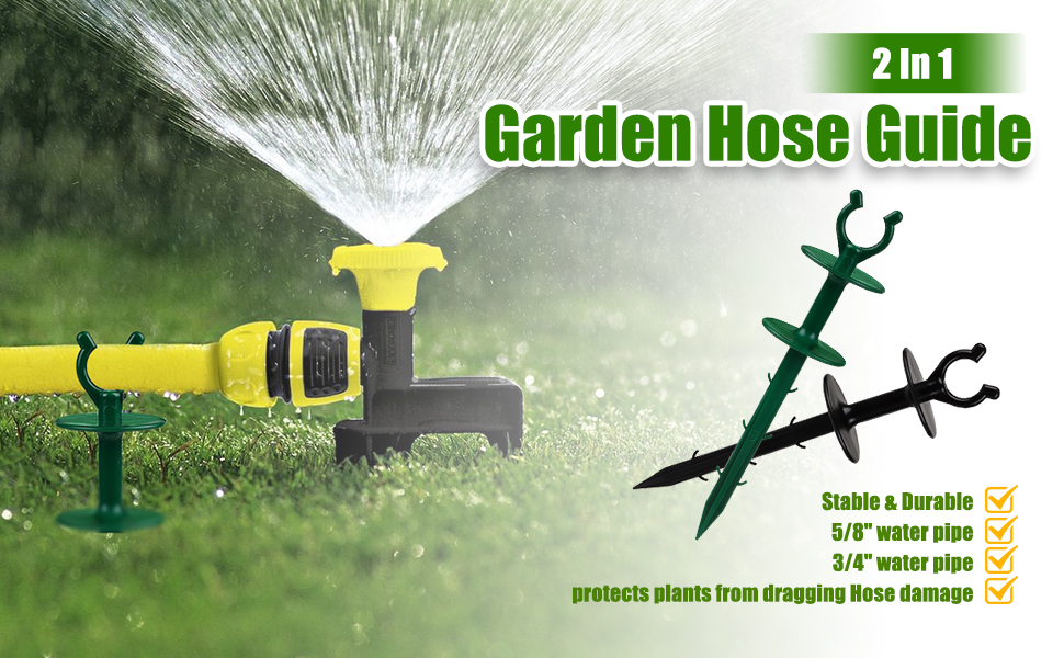 2 In 1 Garden Hose Guide Universal 10 Inch Hose Guide