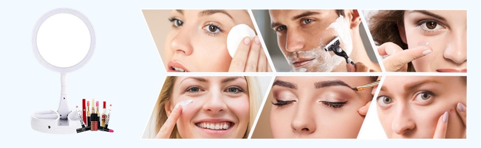 COMPACT MIRROR 4 DOUBLE SIDED LED MIRROR