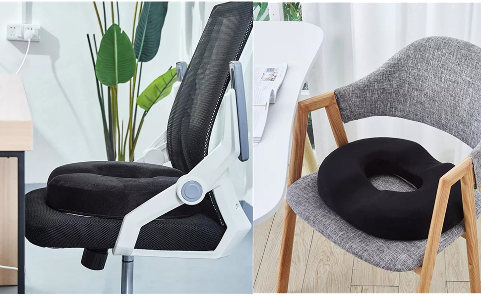 Menbyci Donut Pillow for Tailbone Pain, Memory Foam Pain Relief Donut Seat Cushion, Hemorrhoid