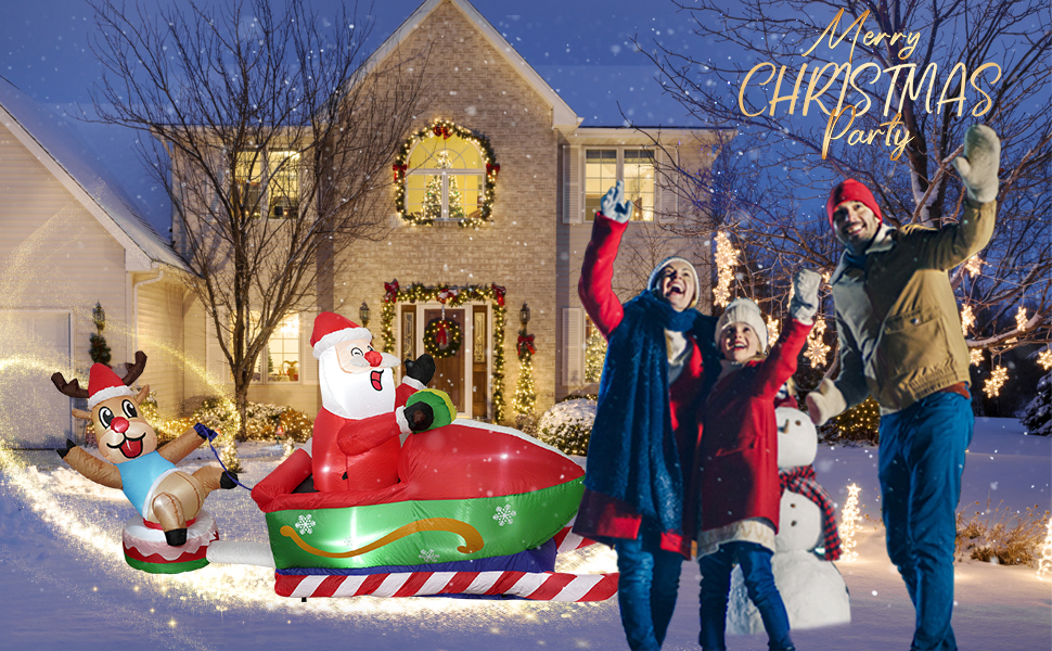 christmas lawn decorations Christmas Blowups Inflatables christmas inflatables outdoor decorations 