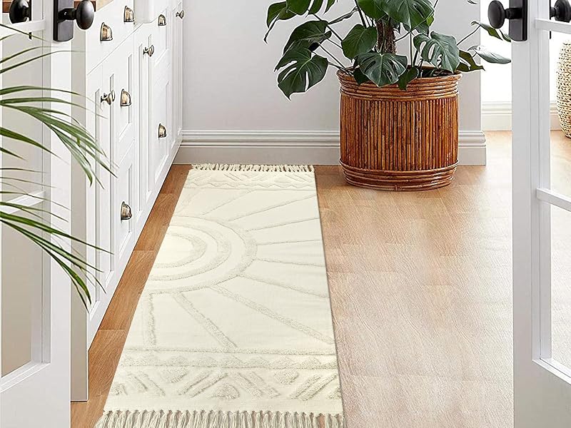 OJIA Hallway Runner Rug 2' X 6' Tufted Boho Hallway Rugs