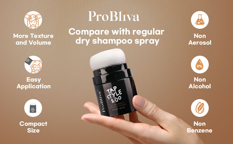 Dry Shampoo Volume Hair Powder NonAerosol WaterFree Mini Travel Size For Oil Hair