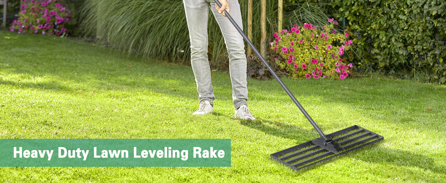 Râteau de nivellement de la pelouse