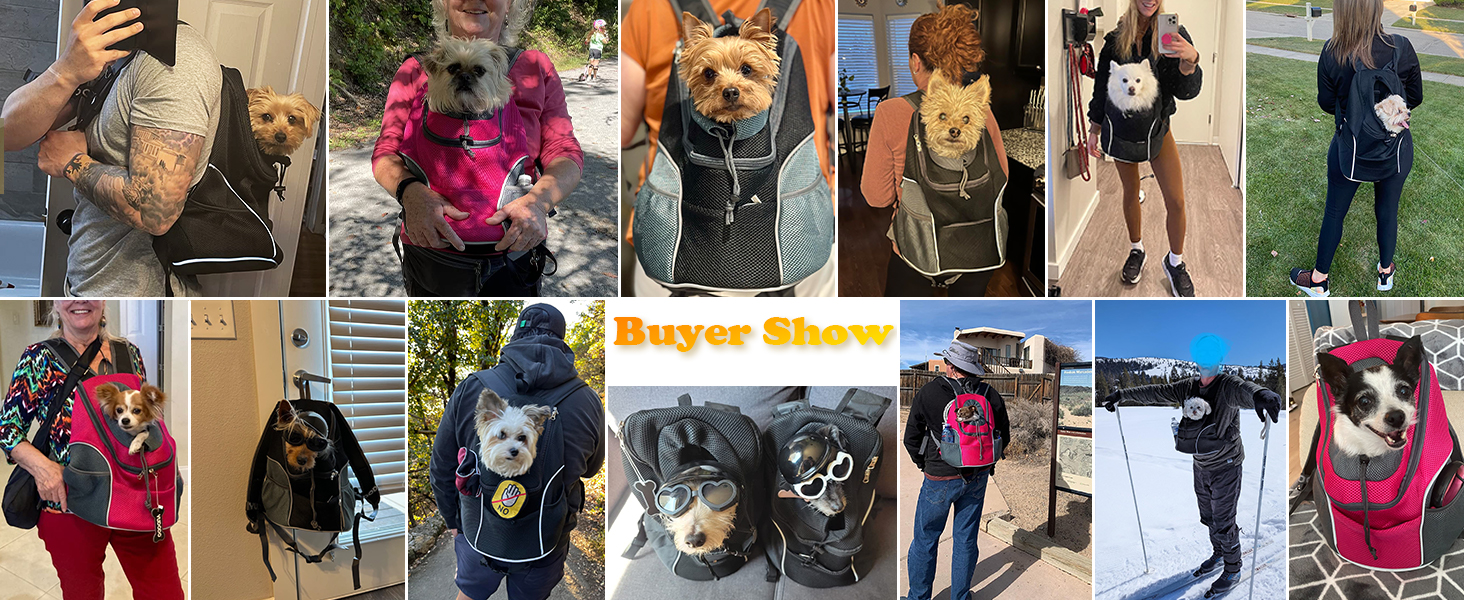 Dog Backpack Carrier for Small Medium Dogs Supermarket, Outdoor, Walking, Hiking, Motorcycling