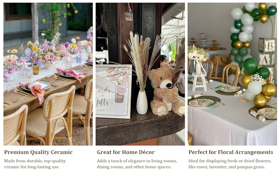 Ceramic Bud Vases Set of 12 White Vases for Centerpiece Small Vase for Flower Mini Ceramic Vase Bulk