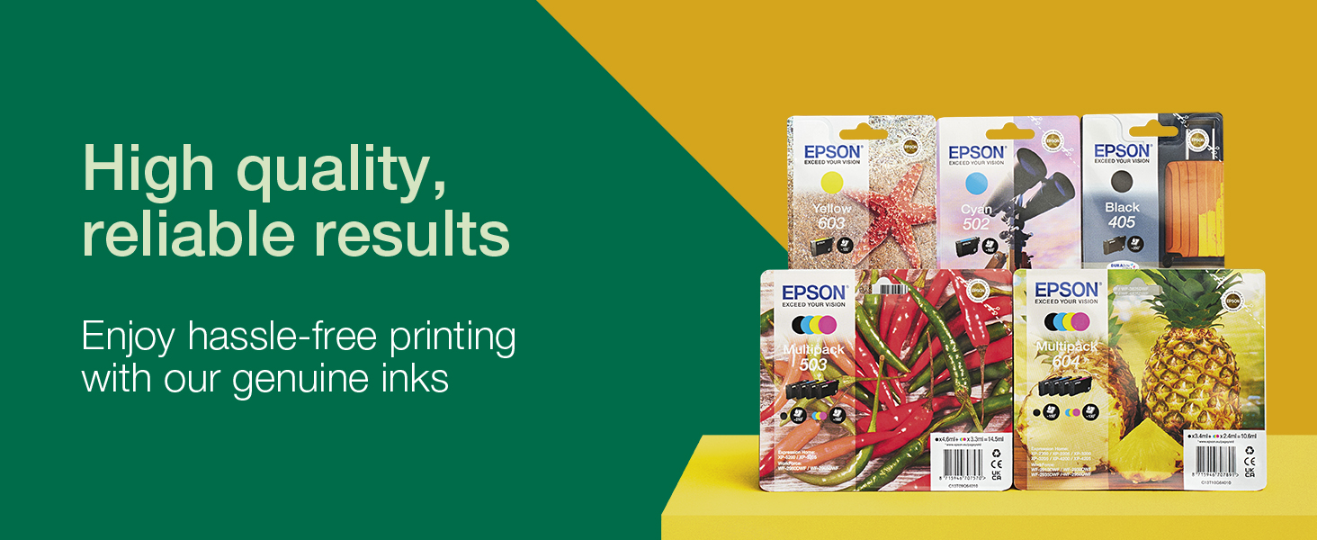 Enjoy hassle-free printing with Epson genuine inks