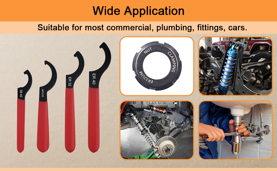 SURIEEN Universal Coilover Adjustment Spanner Wrench Kit, Shock Wrench