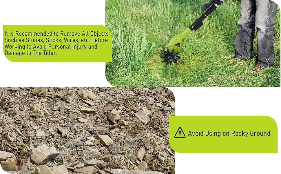 Power Tiller for Gardening Lawn Aerator Plug Electric Hand