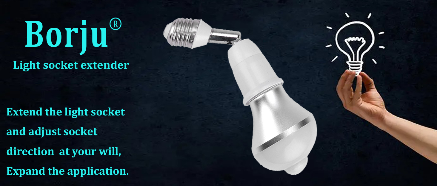 Borju Light Socket Extender [2Pack], 4.5 Inch Light Socket Extension