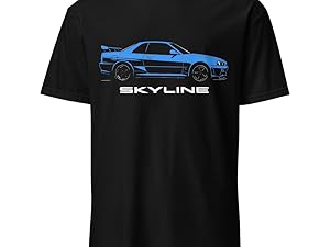 MINIGTLBWK R34 GT-R ブラジル限定イベントTSHIRT付きXL Skyline R34 GTR Short-Sleeve Unisex T-Shirt | eBay