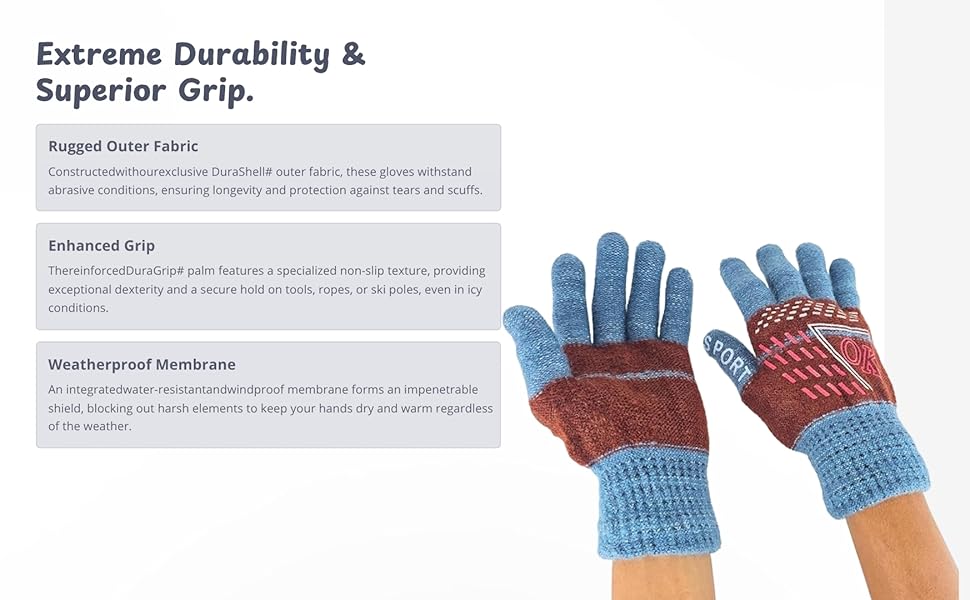 Running Gloves for Winter Men Thermal Winter Gloves for Hiking Extreme Weather Gloves for Men