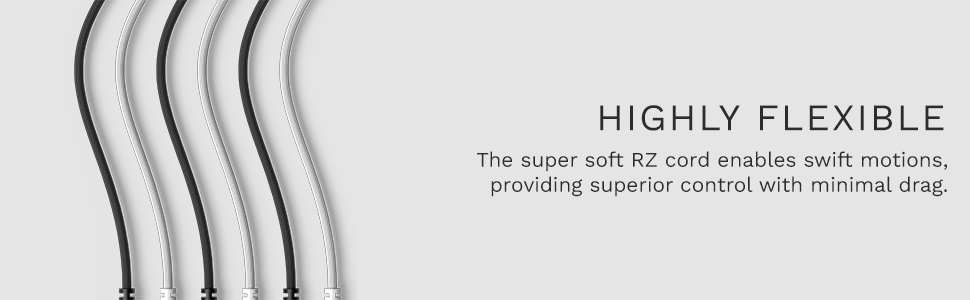 Rukario gaming mouse RZ cord soft and smooth