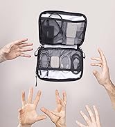 Troika Business Tech Pouch 2 Kabeltasche für Elektronikzubehör aus Polyester in der Farbe Grau, M...
