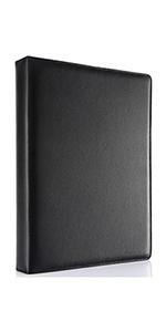 KINGFOM A4 Faux Leather Padfolio Ring Binder Business File Folder